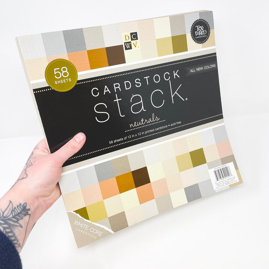 DCWV Neutral Textured Cardstock Stack 12 x 12 Scrapbook Pad