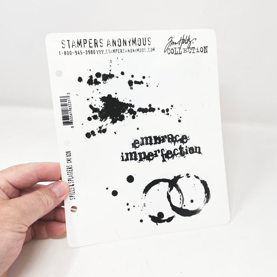 Tim Holtz Rubber Stamps: Spills & Splatters CMS028