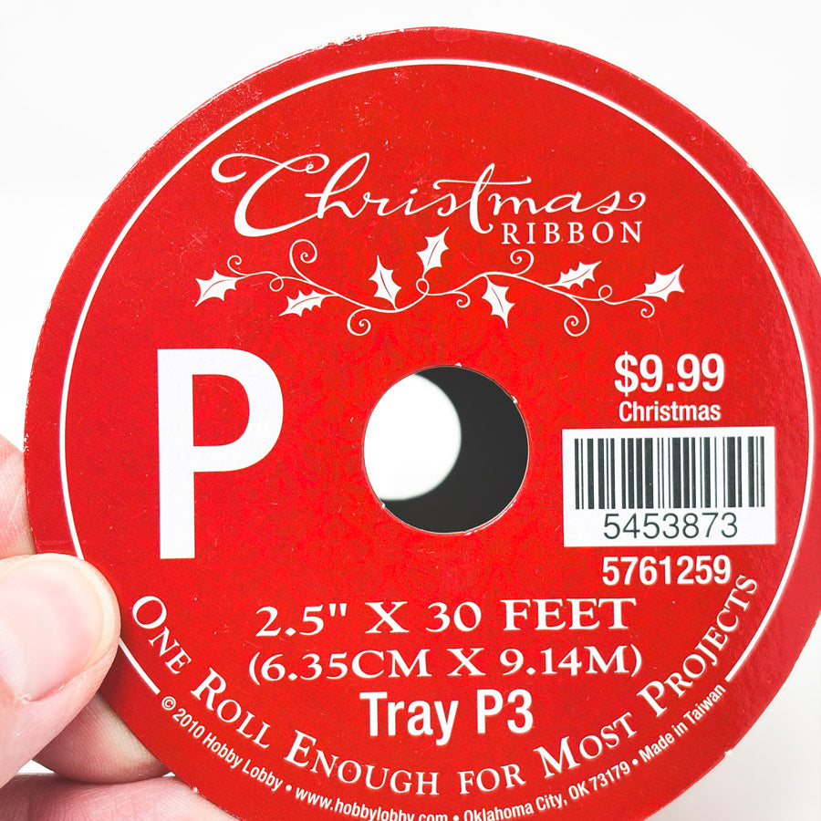 Red Mesh Holiday Ribbon Spool