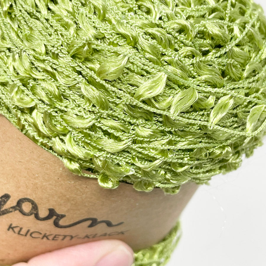 Bright Green Ladder Ribbon Yarn