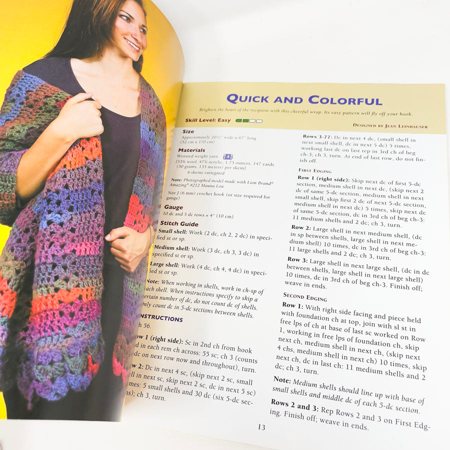 "Make in a Weekend Shawls" Crochet Booklet by Jean Leinhaiser and Rita Weiss