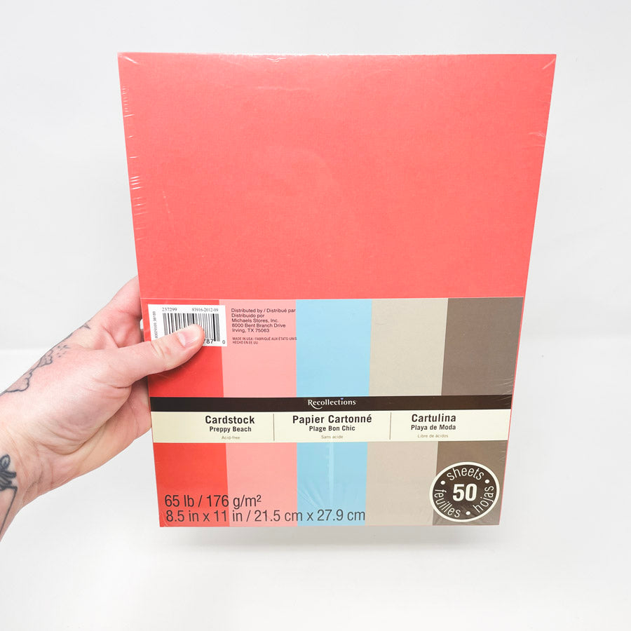 Preppy Beach 8.5 x 11 Cardstock