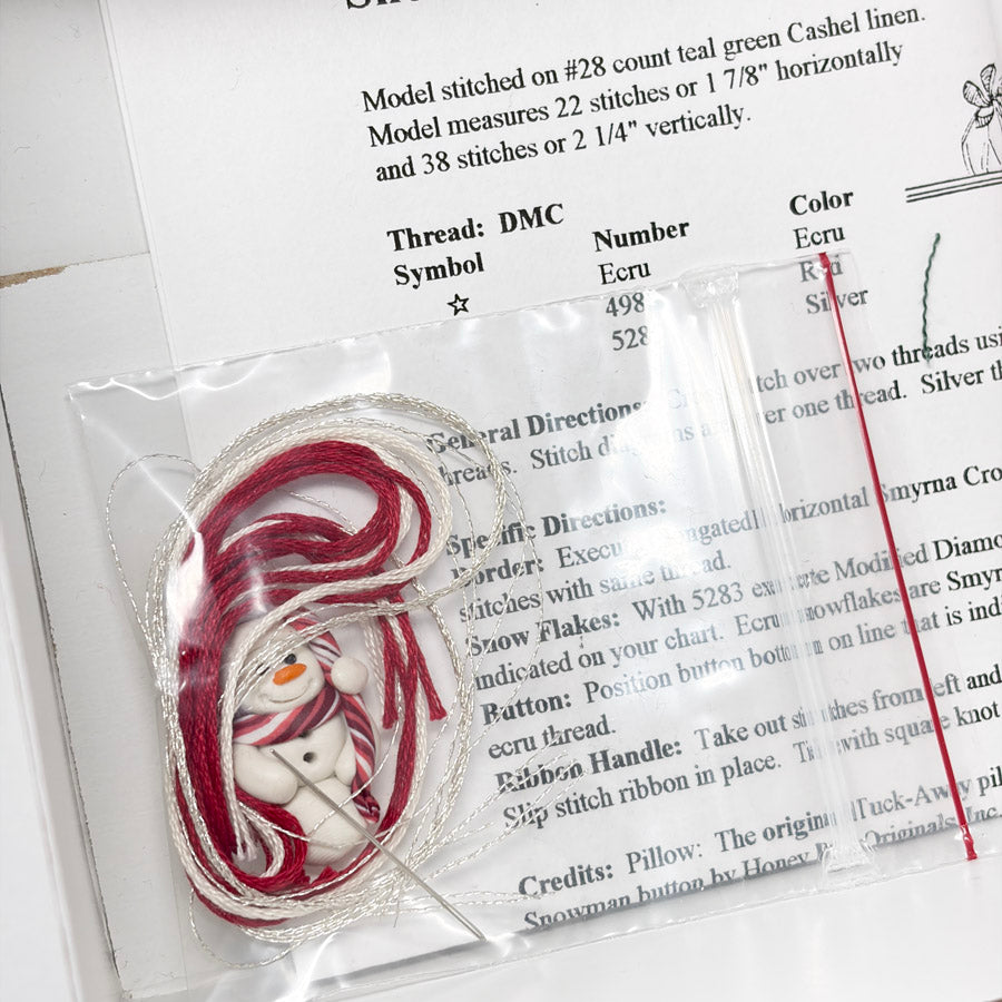 Snow Ho Cross Stitch Pillow Kit