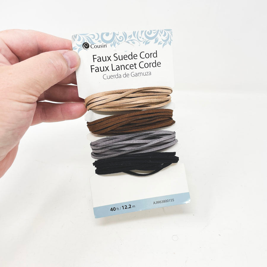 Cousin Faux Suede Cord - 4 Color