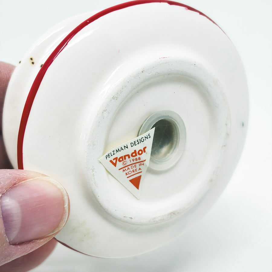 Chicken on Dish Salt & Pepper Shaker Set (chipped)