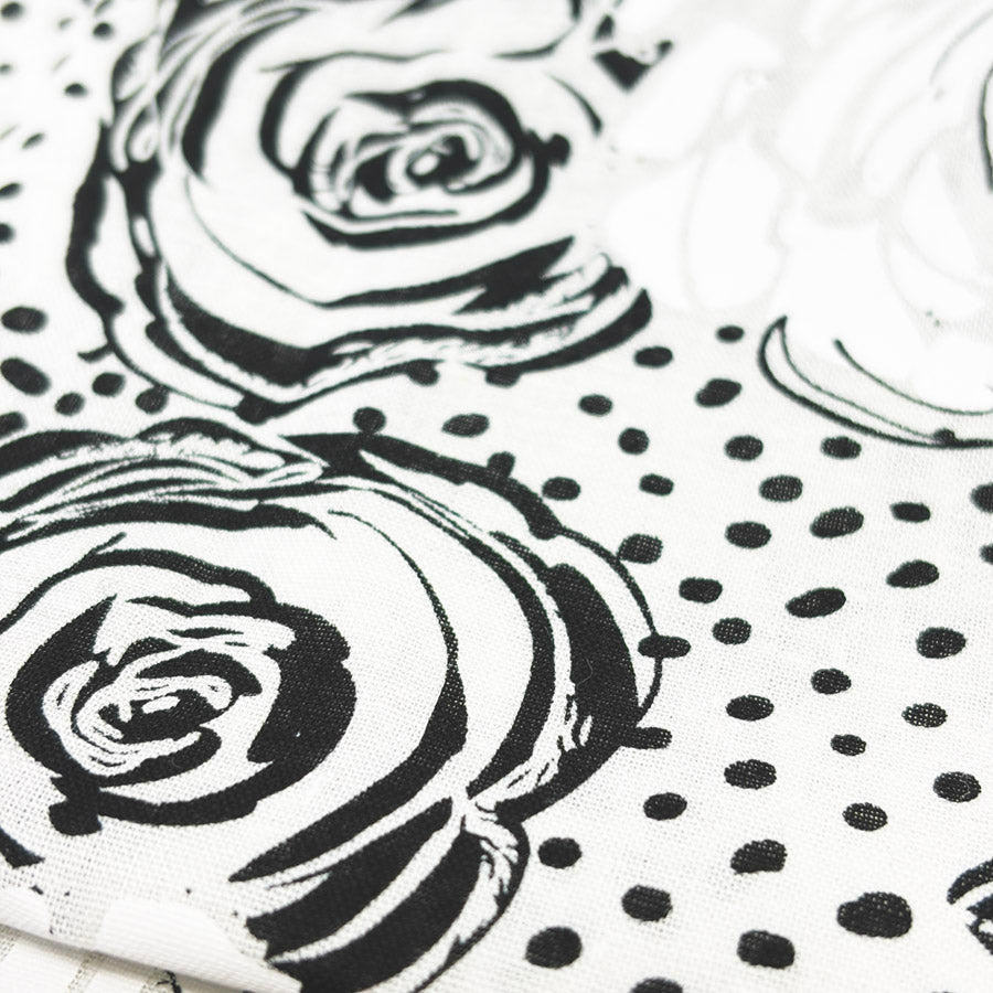 Appx 3 Yds Overlapping Florals Cotton Fabric