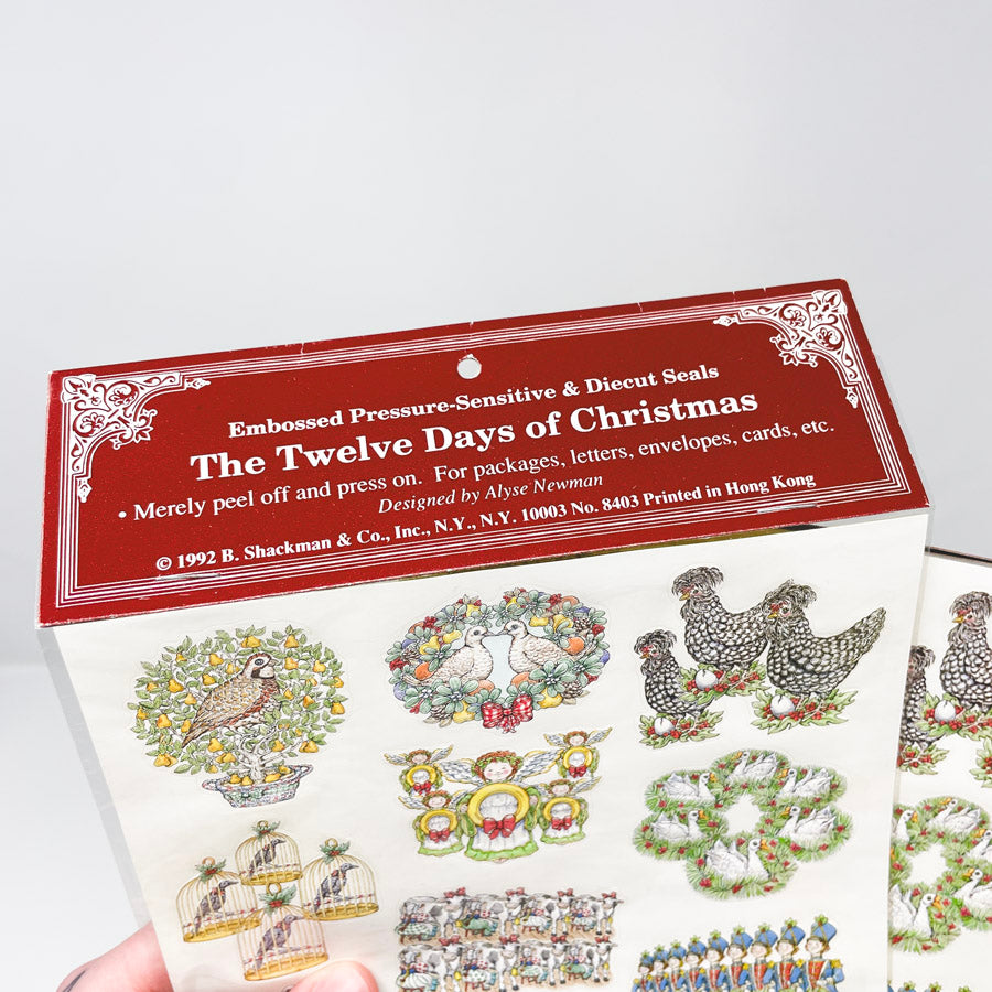 The Twelve Days of Christmas Peel and Press Seals