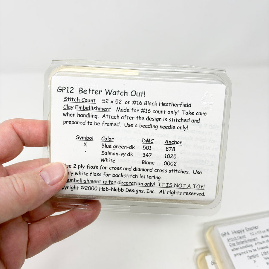 Cross Stitch Pattern with Embellishment – Hob Nobb Designs by Kam