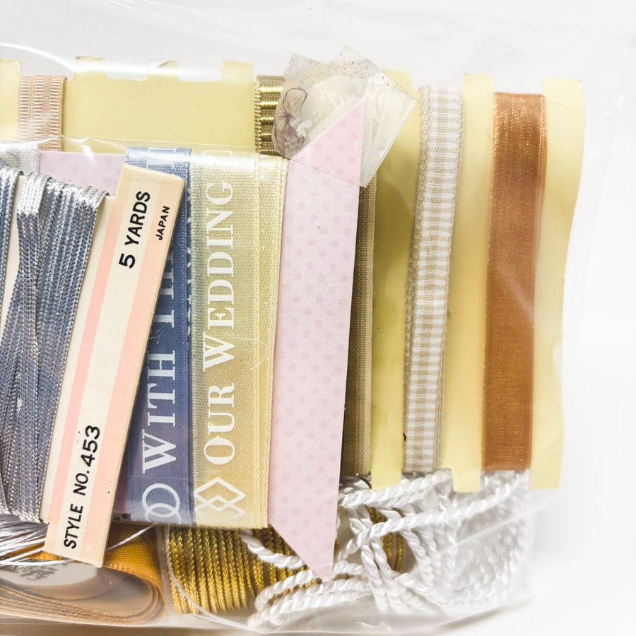 Silver & Gold RIbbon & Trim Remnants Bundle