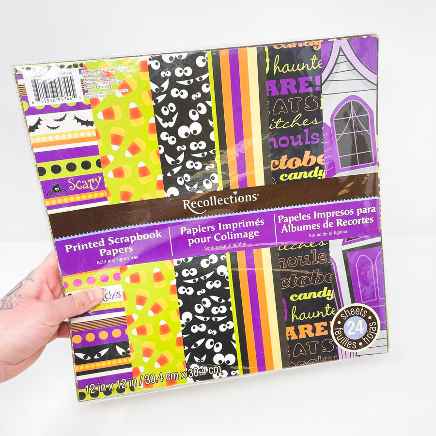 Recollections Halloween Printed Scrapbook 12x12 Paper Pack