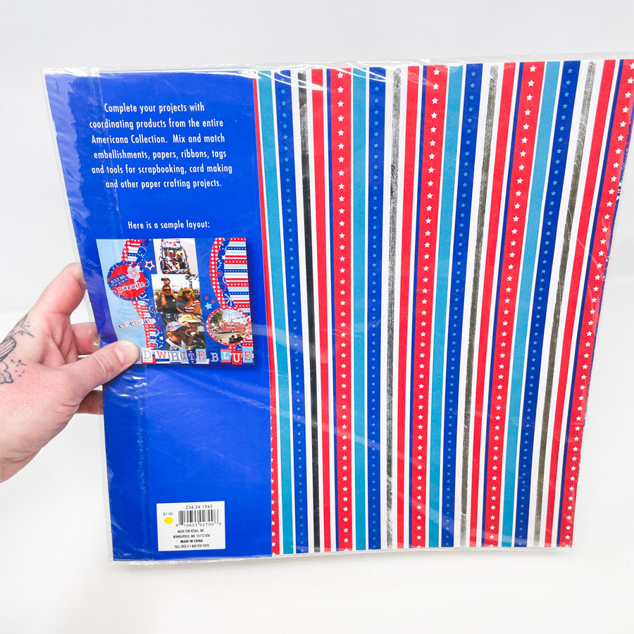 Scrapbooking Supplies Americana Collection 12x12 Paper Pack
