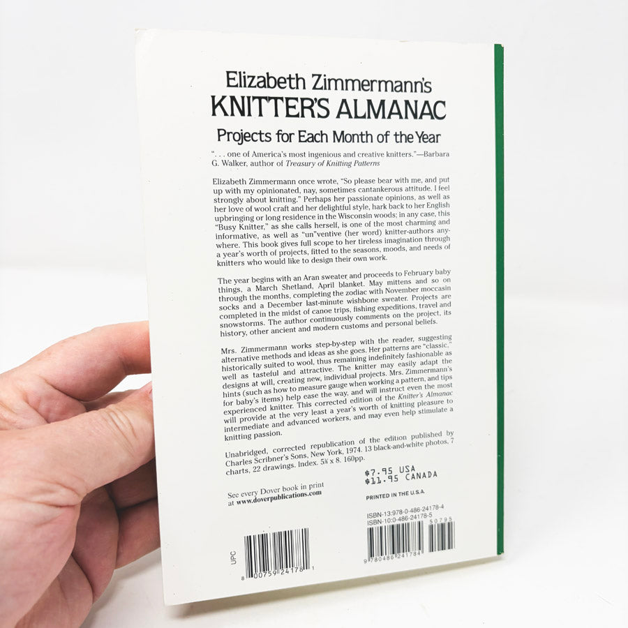 Knitter's Almanac Book by Elizabeth Zimmermann