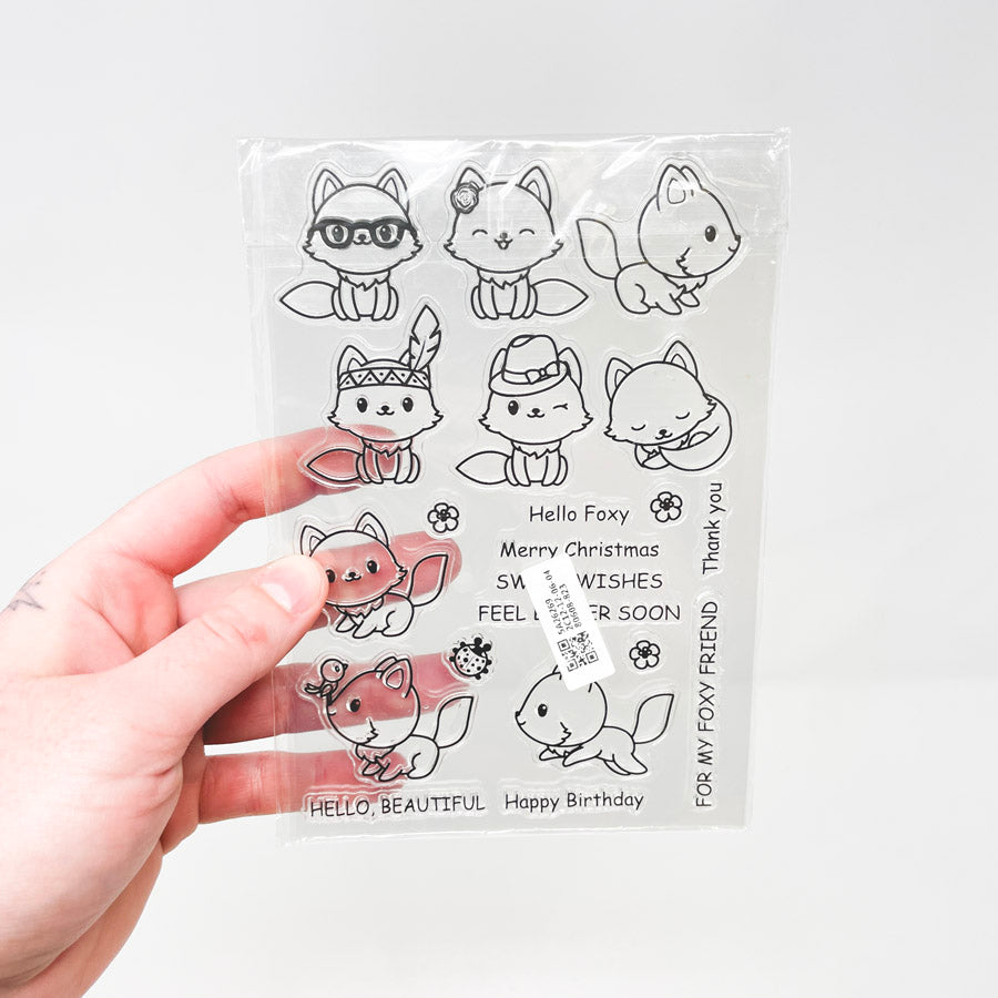 Foxy Friends Cling Stamp Set