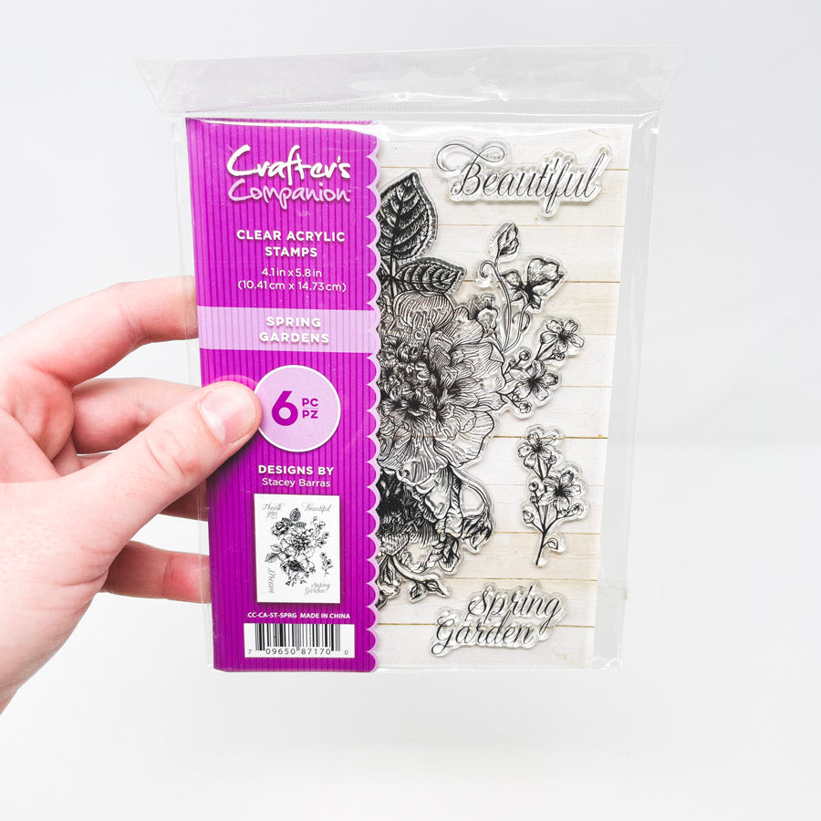 Crafter's Companion Spring Gardens Clear Acrylic Stamps