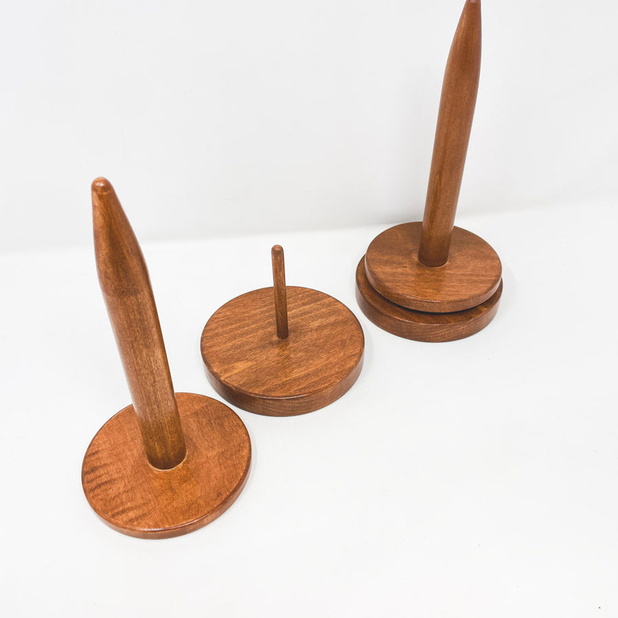 Solid Wood Yarn Spindles/Skein Holders (1)