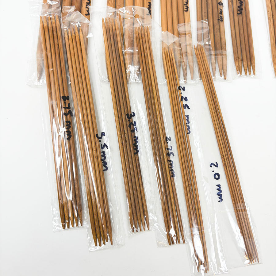 Bamboo Double Point Knitting Needles - Pick a Size
