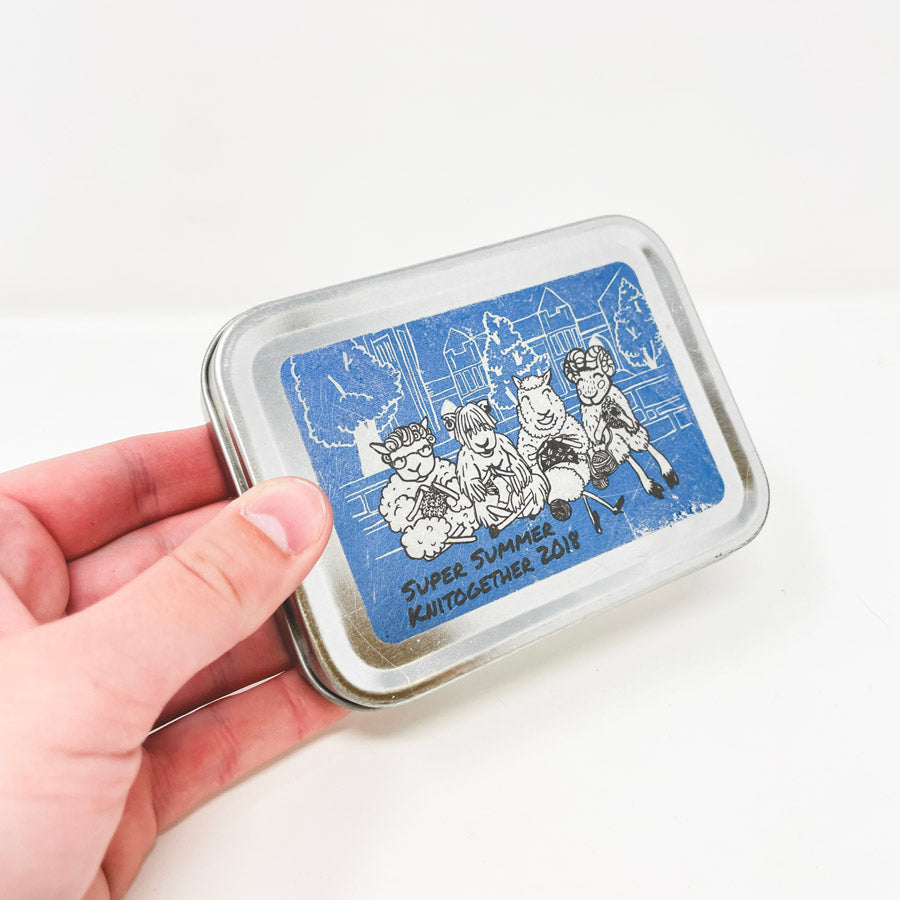 Tin Full of Fiber Art Tool Goodies