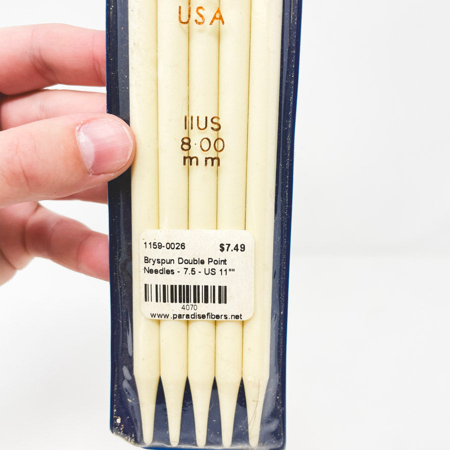 Bryspun Flex Double Point Needles - 11 US (8.0 mm)