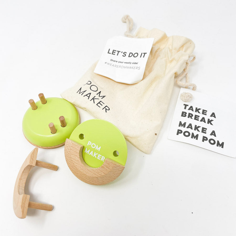Pom Maker Small Wooden Tool - Pistachio - 2-2.7 in