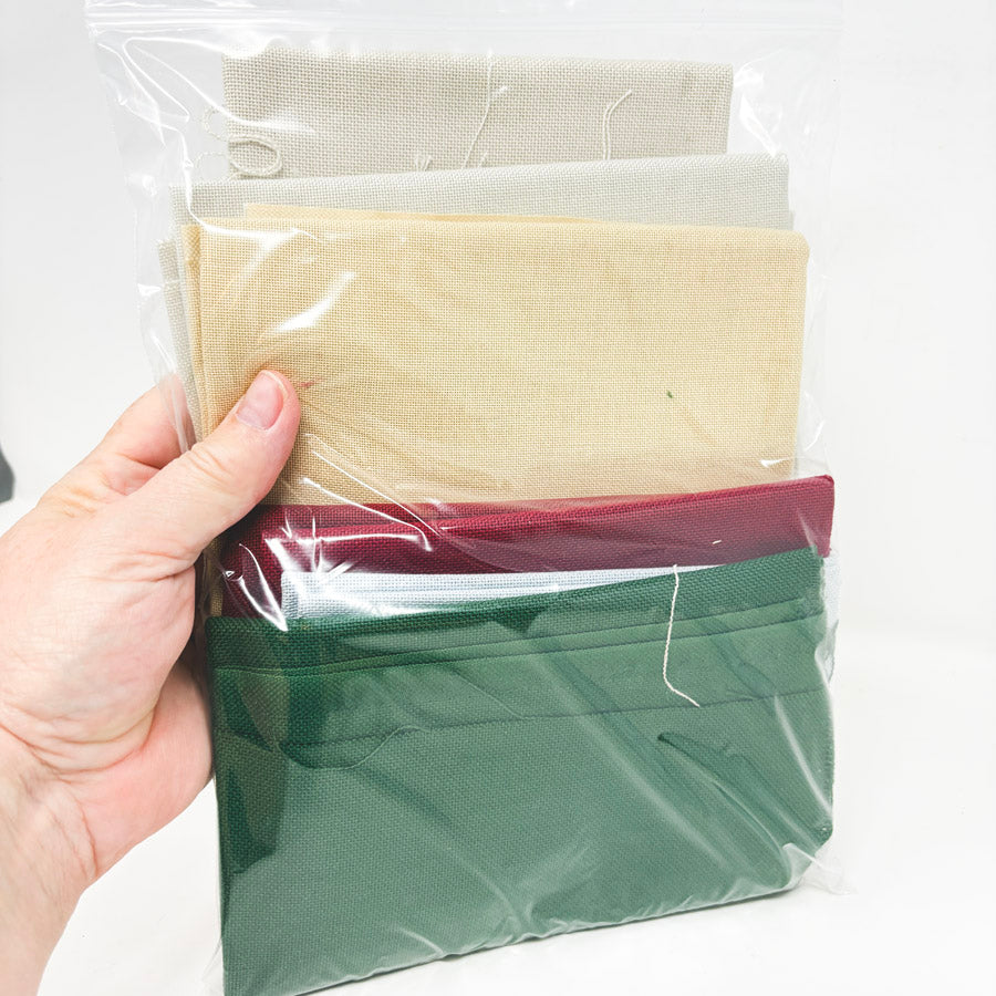 20 oz Bundle of Quality Traditional Aida Fabric - Larger Cuts