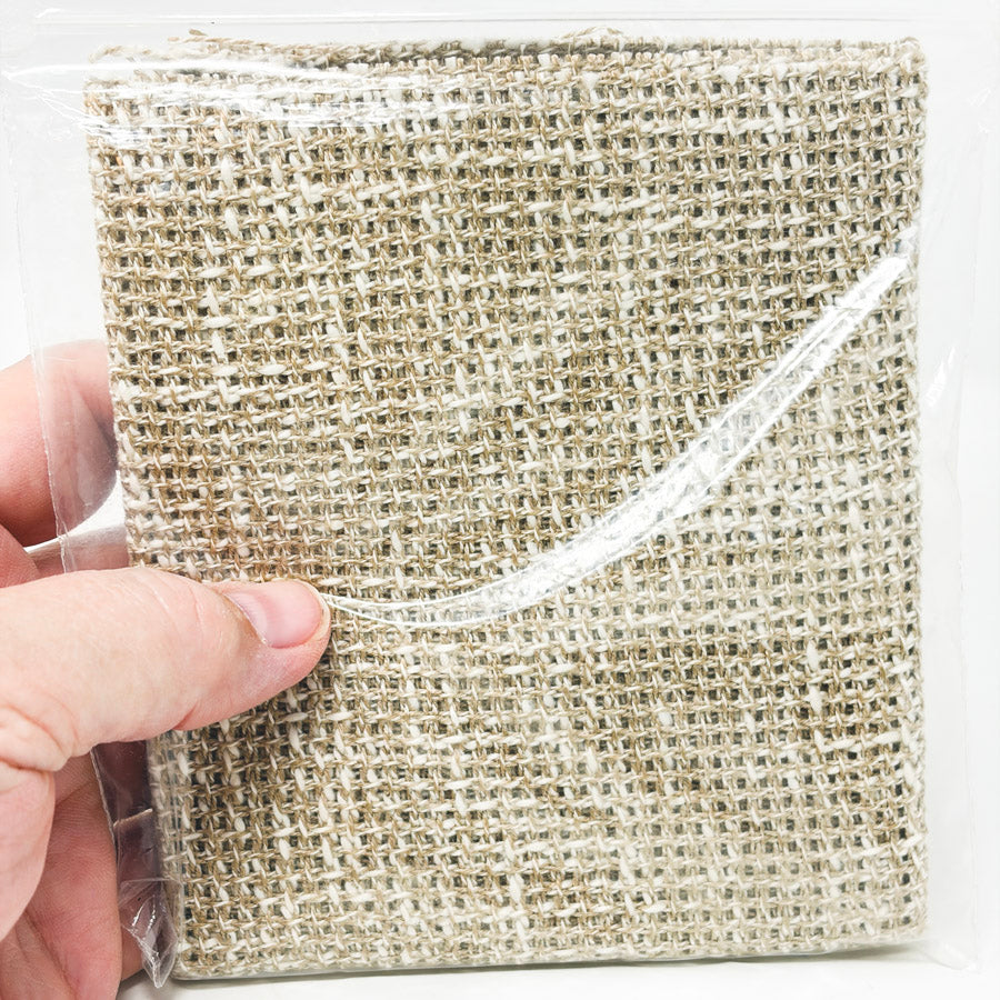 8 Count Rustic Tan/White Open Weave Fabric – 11" x 18"