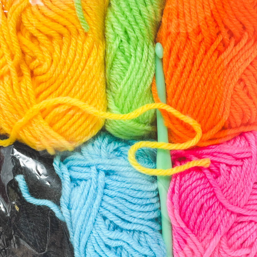 Colorful Acrylic Yarn with Hook Pack