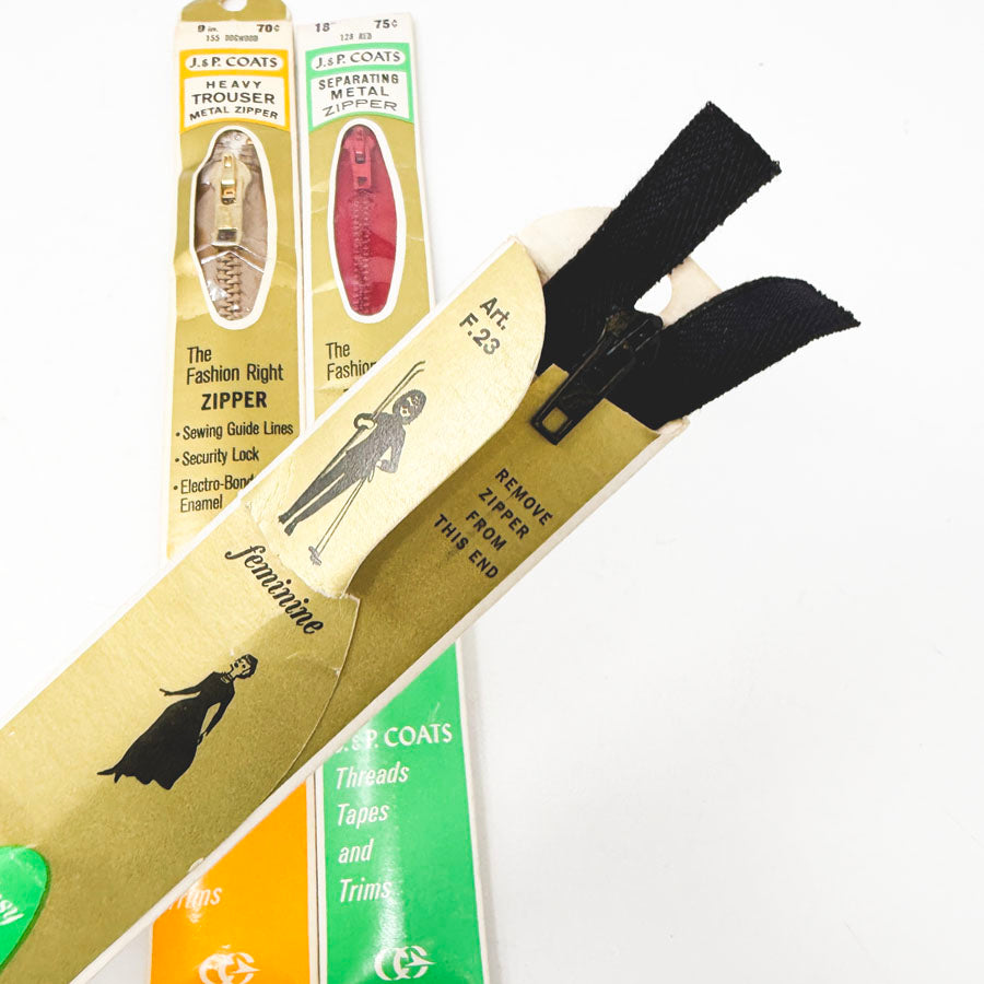 J & P Coats Metal Zippers