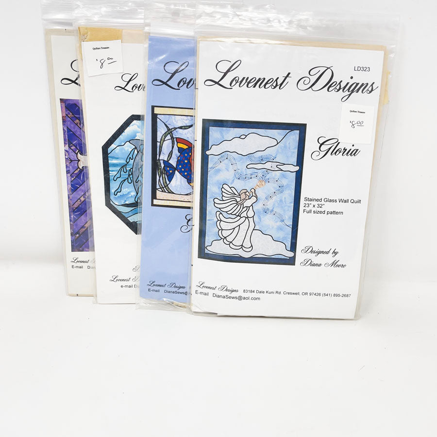 Lovenest Designs Stained Glass Quilt Patterns - Pick a Design