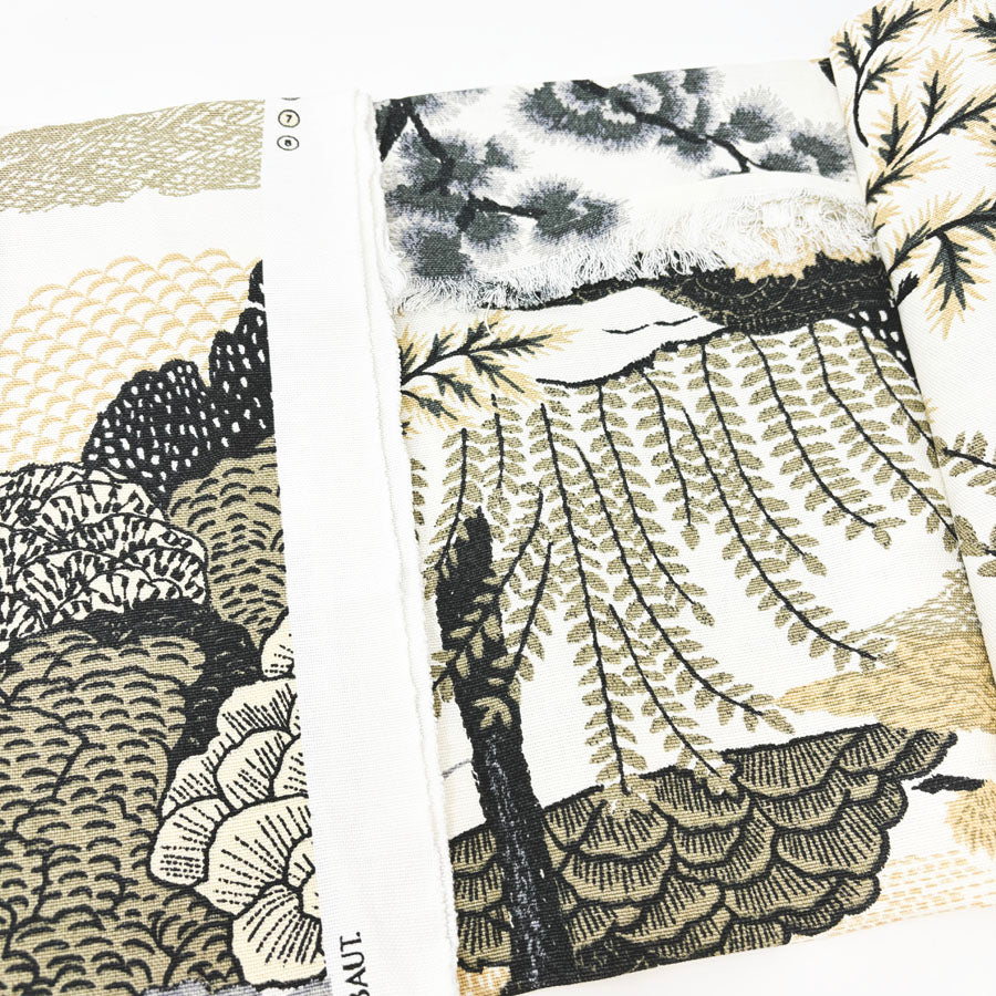34" x 57" Thibaut Daintree Chinoiserie Fabric - Grey