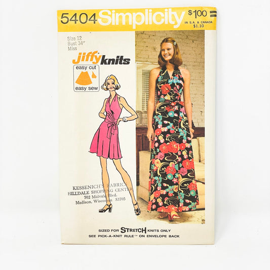 Vintage Simplicity Dress Sewing Pattern 5404 - Size 12
