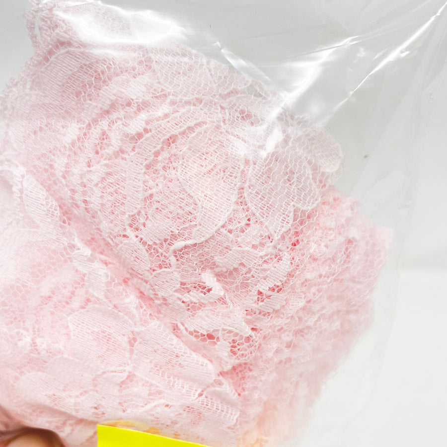 Soft Pink Floral Lace Trim- 3 yards, 3" Wide