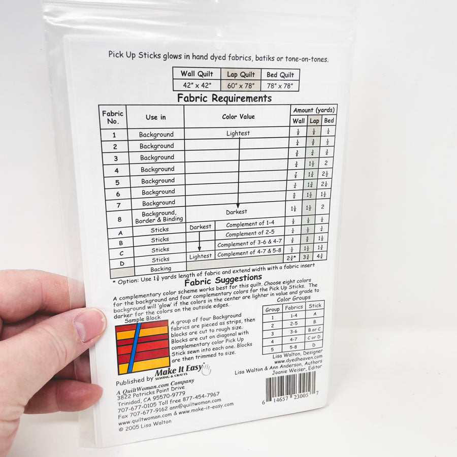 Pick Up Sticks Quilt Pattern