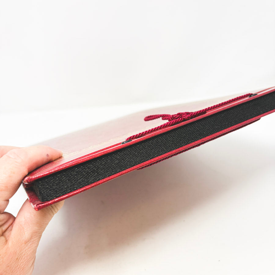 Vintage Red Photo Album with Black Paper Pages
