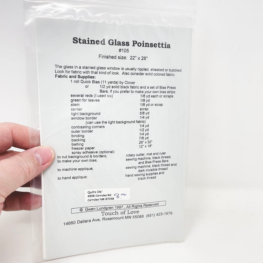 Assorted Stained Glass Style Quilt Patterns - Pick a Design