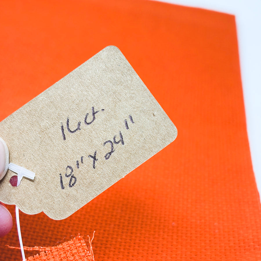 15 Count Stiff Deep Orange Aida – 18" x 24"