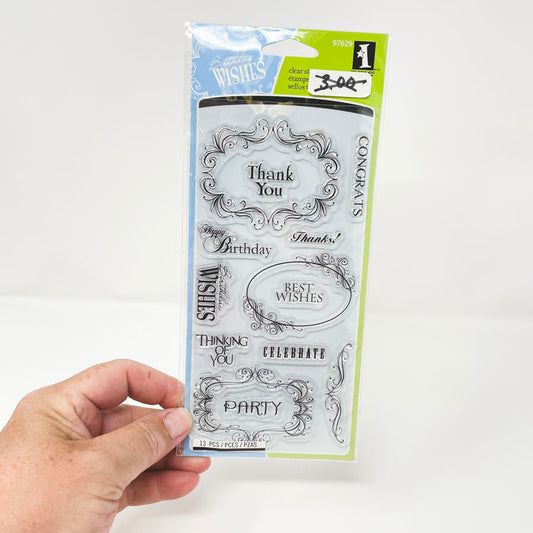 Inkadinkado Birthday Wishes Clear Stamps