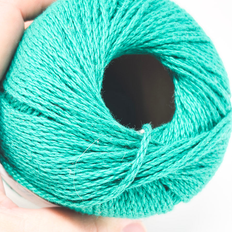Lily Kountry Kabled Cotton Crochet Yarn - Green
