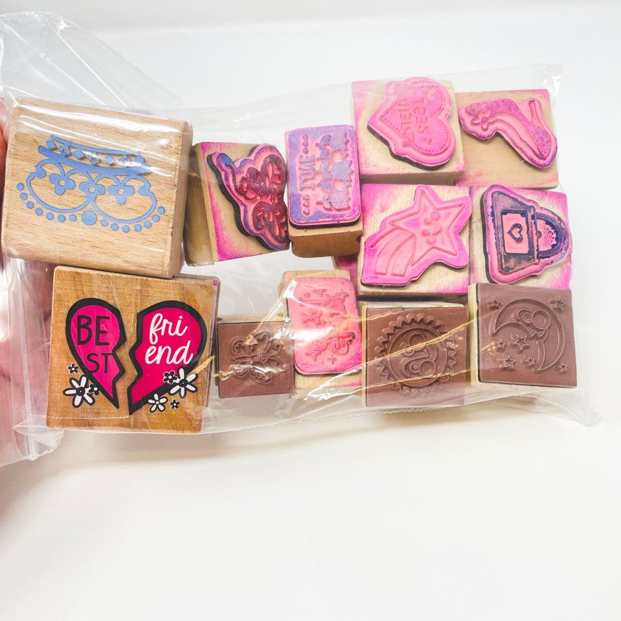 Assortment of Kids Rubber Stamps