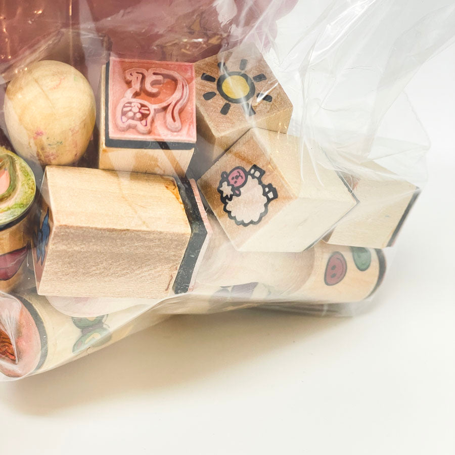Bundle of Small Kid Rubber Stamps