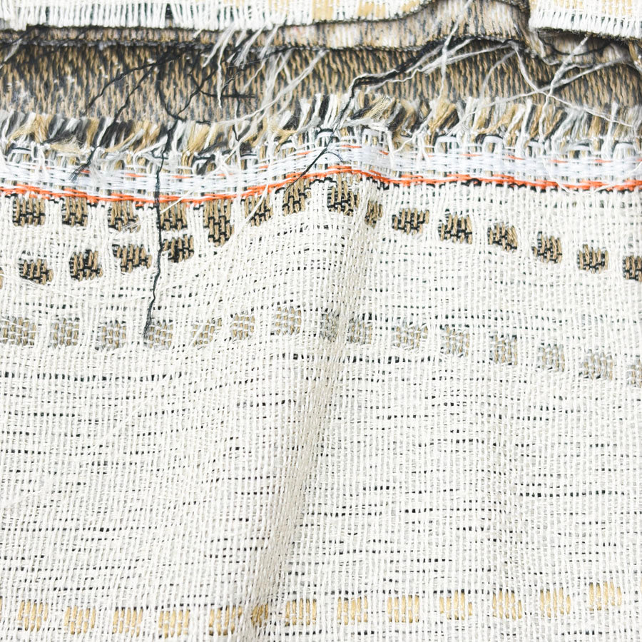 27" x 68" Tan Ribbons Upholstery Fabric (Remnant)