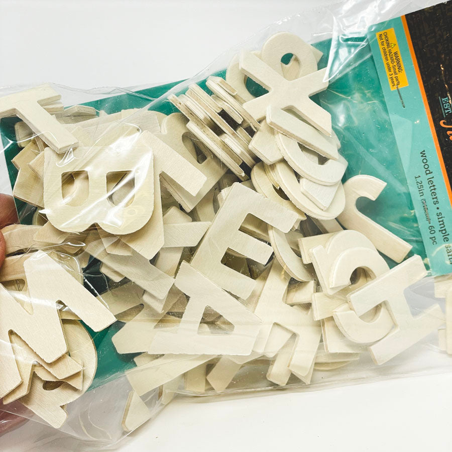 Woodpile 1.25" Wood Letters
