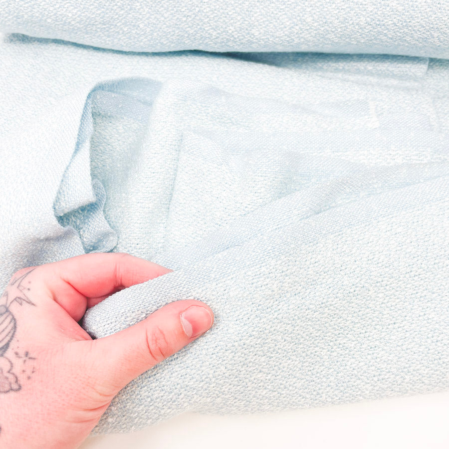 4 Yds x 60" Light Blue Wool Knit Fabric