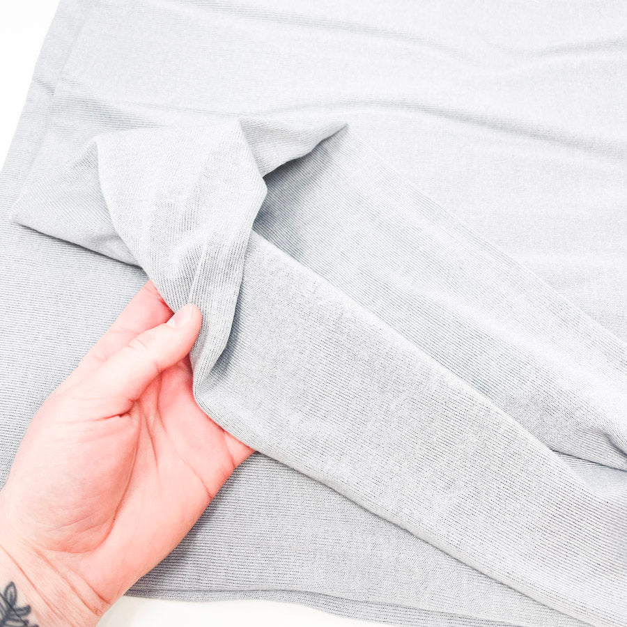 2.75 Yds x 60" Gray Ribbed Stretch Knit Fabric