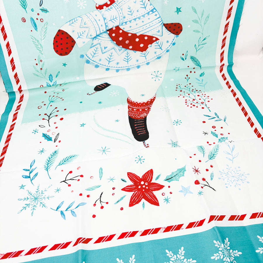 23" x 44" Lucie Crovatto - Polar Bear Pirouette Fabric Panel
