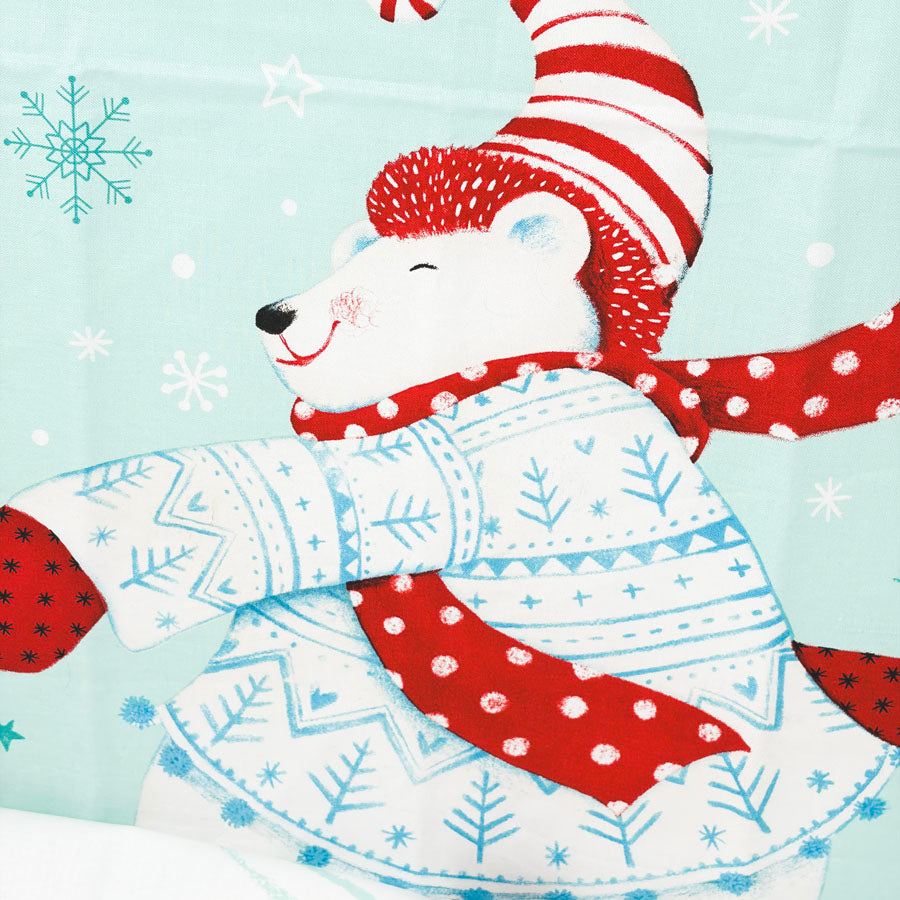 23" x 44" Lucie Crovatto - Polar Bear Pirouette Fabric Panel