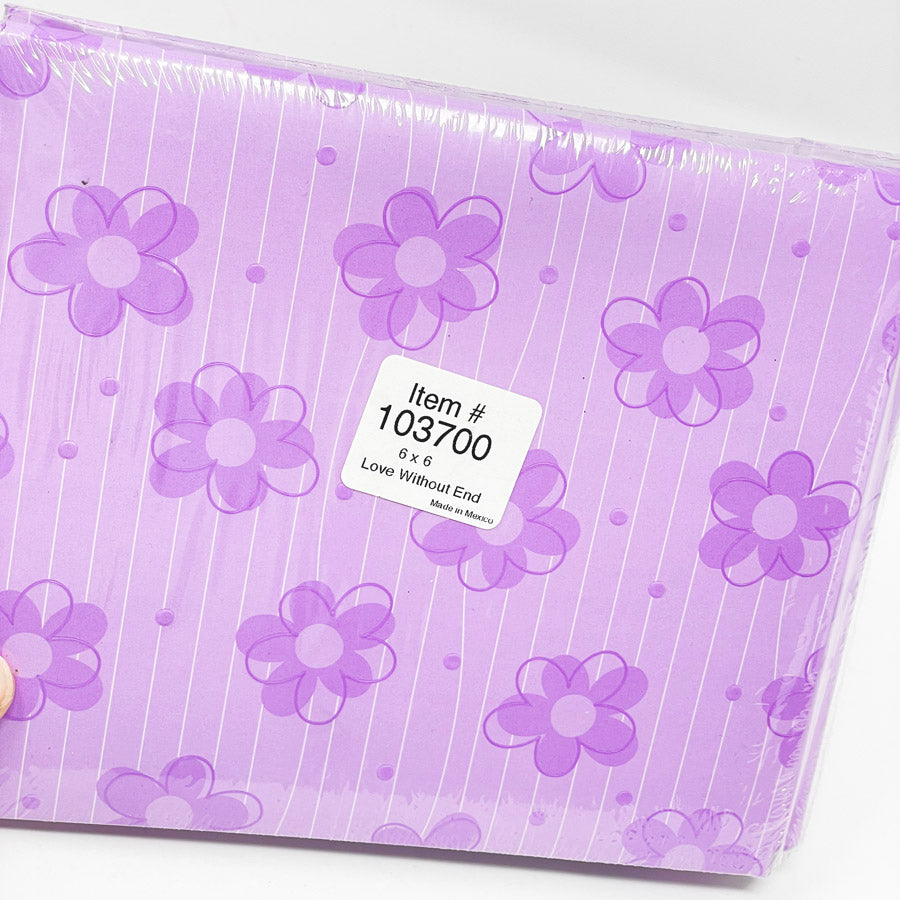 Purple Floral 6x6 Postbound Scrapbook