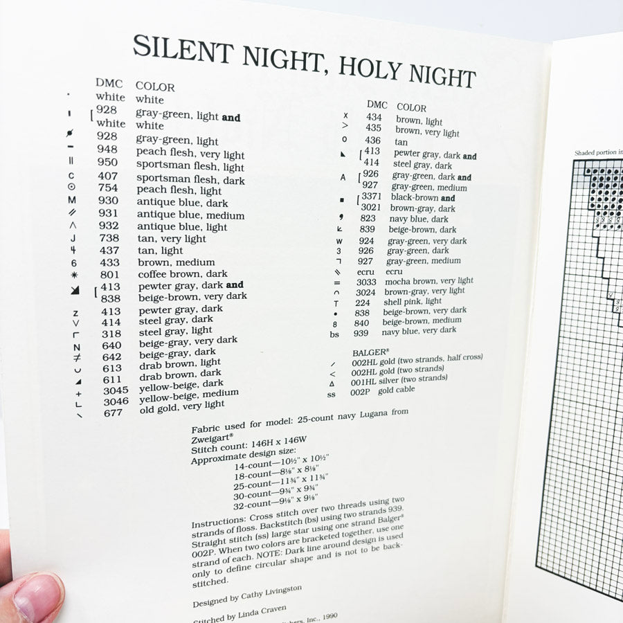 Silent Night Holy Night Cross Stitch Pattern