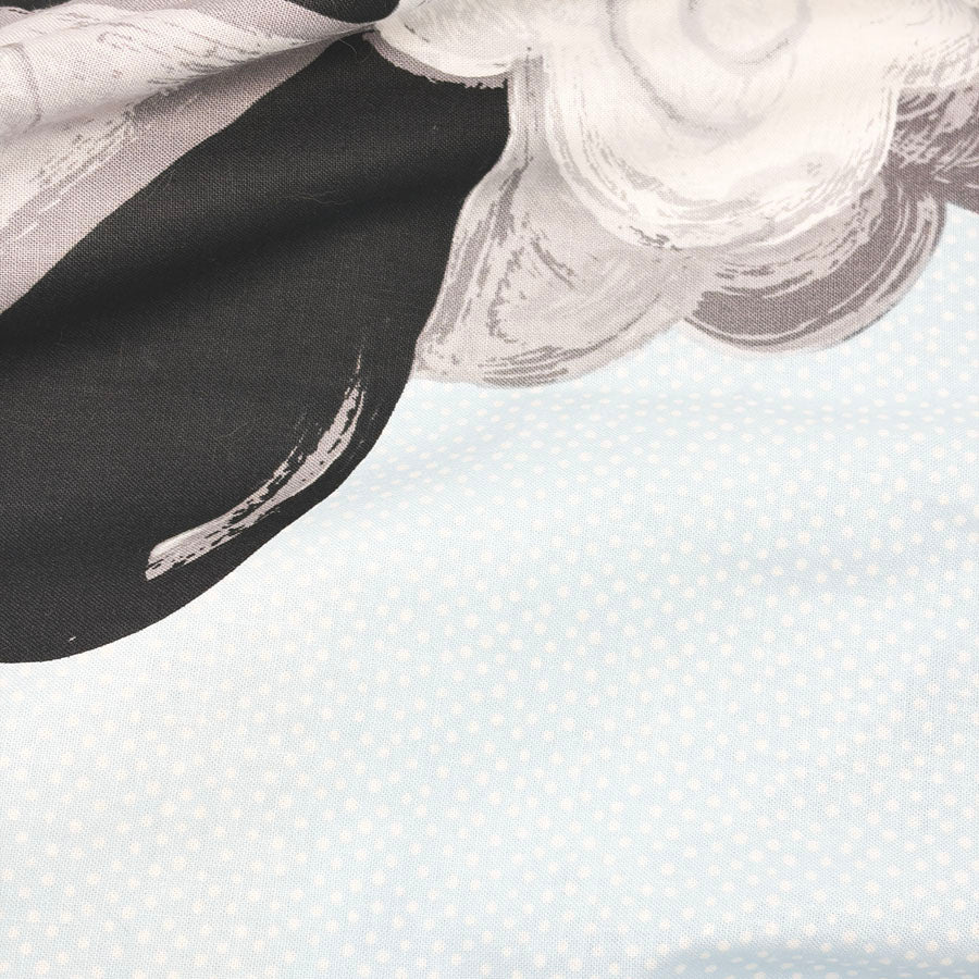 43" x 35" Lewe the Ewe - Sheep Blocks Light Blue Panel