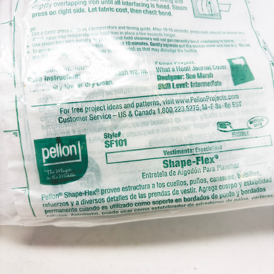 Length of Pellon Shape Flex