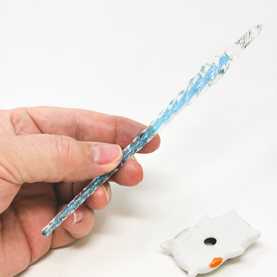 J. Herbin Glass Dip Pen with Ceramic Lucky Cat Rest